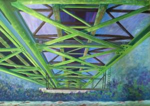 Železo in voda (Akril, 50 x 70 - 2019) - Irena Gorenc